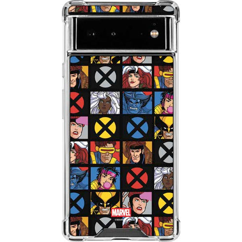 Marvel X-Men Pattern Google Pixel 6 Clear Case